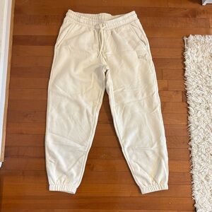 Puma Cream Jogger Sweatpants